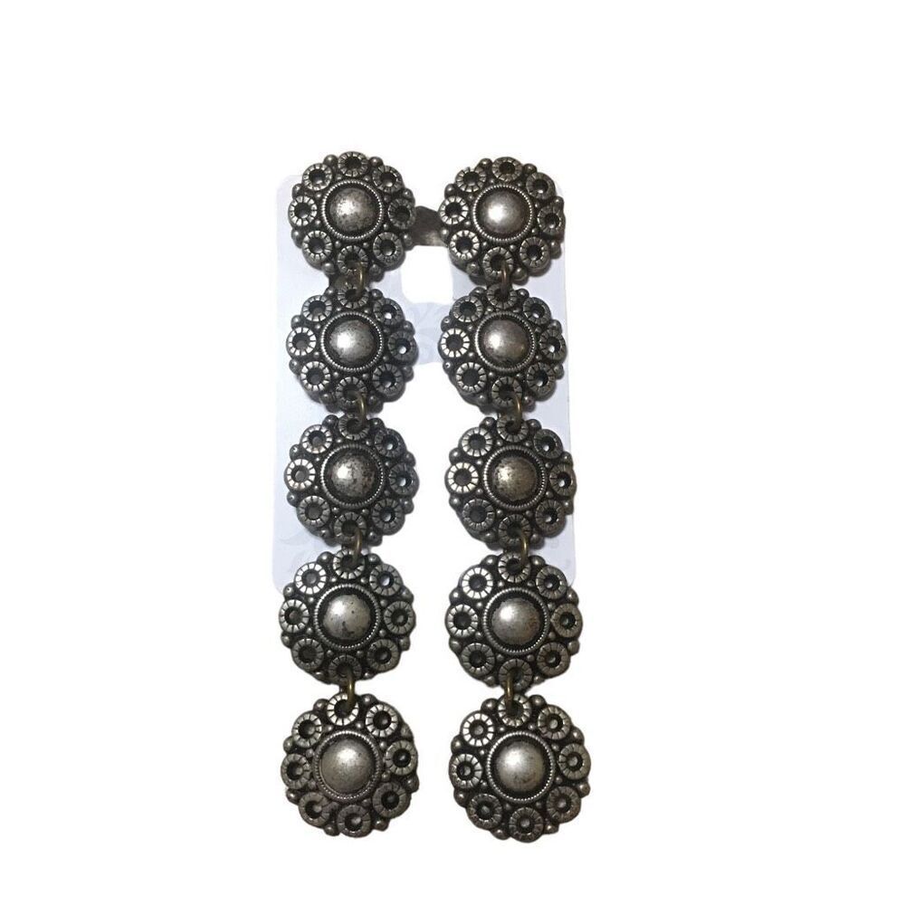 Vintage Dangle Clip On Earrings